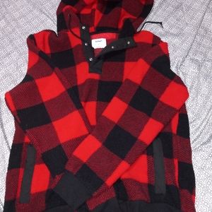Mens Old Navy Buffalo Plaid Hoodie Size Large